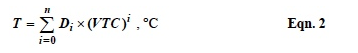 Equation 2: Thermocouple Analytical Model