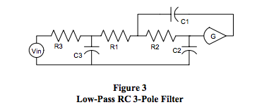 low-pass RC 3-pole filter
