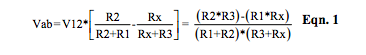 basic field bridge circuit equation