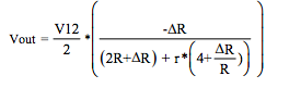 4-wire voltage excitation equation