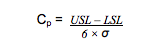 process capability index