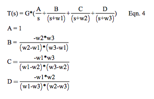 Laplace equation for a unit step input