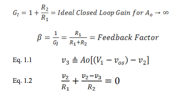 amplifier ideal gain equations