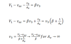 amplifier ideal gain equations