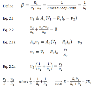 op amp ideal model equations
