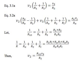 op amp ideal model equations