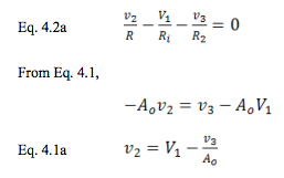 op amp ideal model equations