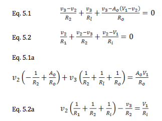 op amp ideal gain equations