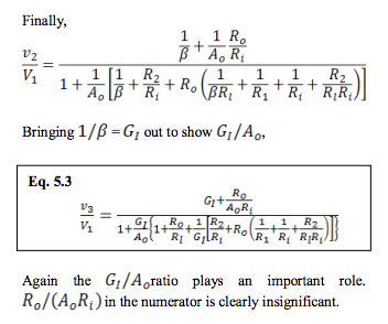 op amp ideal gain equations