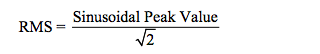 RMS of sinusoidal function