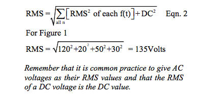 Parceval's Theorem and RMS calculation'