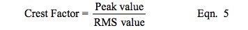 crest factor in RMS measurement