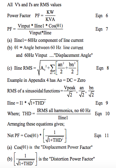 power caused by harmonic current components