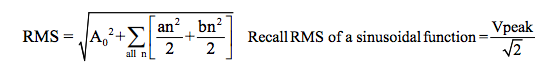 Parcevals Theorem for RMS