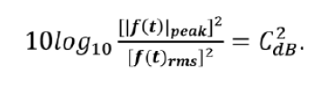 crest factor 10log10 formula