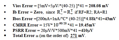 IC Op Amp Errors - Closed Loop gain