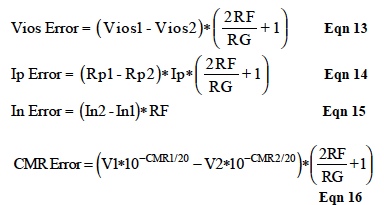 IC Op Amp Errors - Equation 13-16