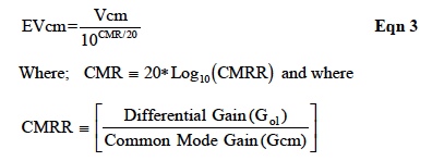 IC Op Amp Errors - Equation 3