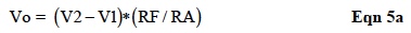 IC Op Amp Errors - Equation 5a