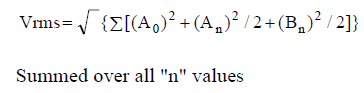Measuring RMS Values - Equation 5